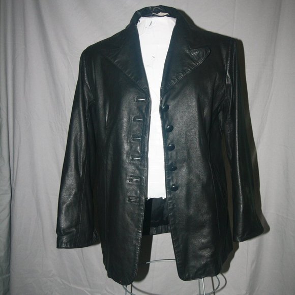 Elico Ethiopian Leather Jackets & Blazers - Genuine Elico Ethiopian Leather Women's Jacket Size XL Black